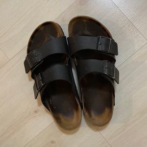 BIRKENSTOCKS Black BirkiBuk. Men’s size 7.